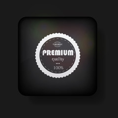 Vector premium quality icon on black. Eps10