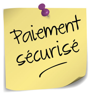 post-it ; paiement s&eacute;curis&eacute;