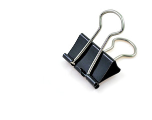 close up of isolated binder clip