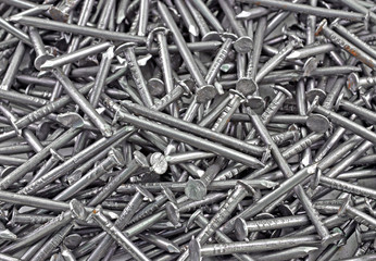 pile of iron nails