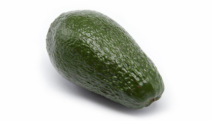 Ripe avocado isolated on a white background.