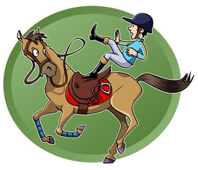 Rider falling from his horse © willierossin