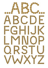 alphabet with button
