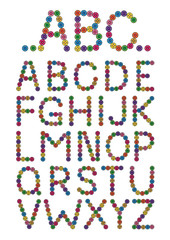 alphabet with button