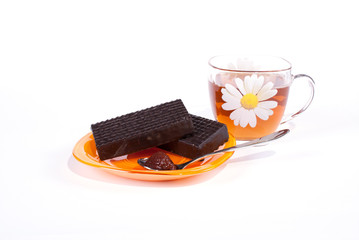 cup of tea and chocolate