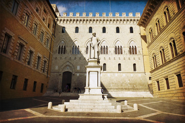 Fototapeta na wymiar Siena, Piazza Salimbeni