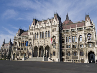 Fototapeta na wymiar Houses of Parliament in Budapest Hungary