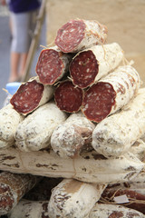 Sausages on a market in the Provence