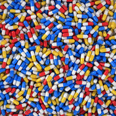 Multicolored capsules