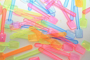 plastic ice cream spoons