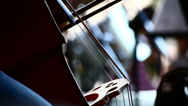 Celling playing on cello
