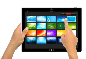 art work of background  and hand touch