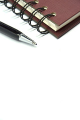 Brown  note book isolated with shadow - 41674587