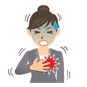 Ol C 病気 イラスト 心筋梗塞 心臓 動悸 Stock Illustration Adobe Stock