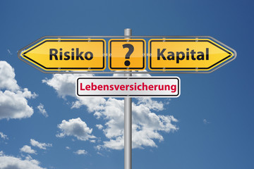 Fototapeta premium Risiko- oder Kapitallebensversicherung?