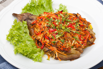 Salad with roasted vegetable