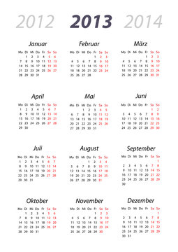 Kalender 2013 DIN-Format