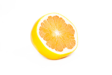 Half of ripe grapefruit