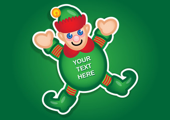 Santa's Elf vector sticker