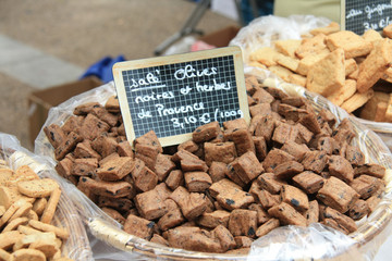 French biscuits on a market