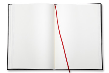 Open blank exercise book.