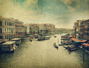 Canal with gondola. Venice
