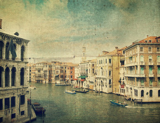 Canal with gondola. Venice
