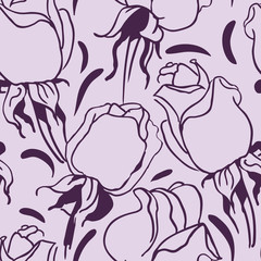 Seamless floral pattern with roses