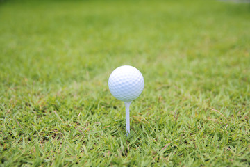 Golf ball on tee