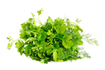 Parsley isolated on white background