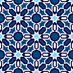 Blue Islamic ornaments