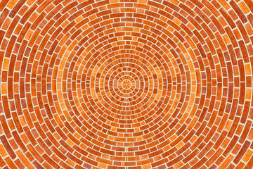 A circular brick pattern background texture