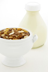 delicious healthy chocolate muesli or granola