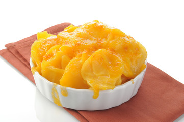 Dish of au gratin potatoes