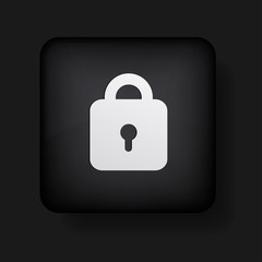 Vector lock icon on black. Eps10