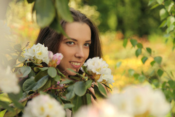 woman and flowers