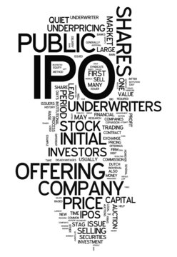 Word Cloud "IPO - Initial Public Offering"