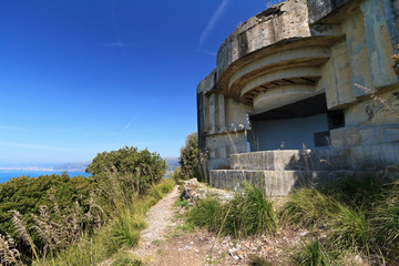 Liguria, Italy - ww2 fortification over the sea