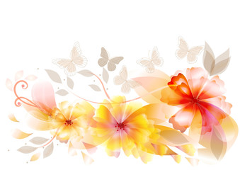 Obraz na płótnie Canvas Elegancki design kwiaty wektor