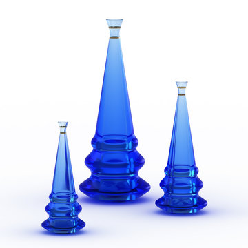 Blue vases set