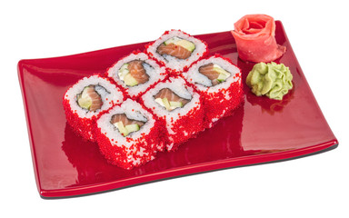 Tobiko Spicy Maki Sushi - Hot Roll with various type of Tobiko (