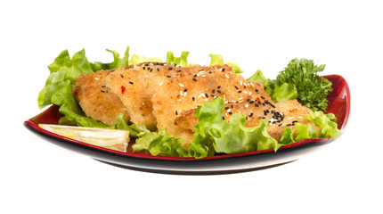 Roasted fish with lemon