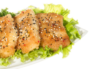 Roasted fish with lemon