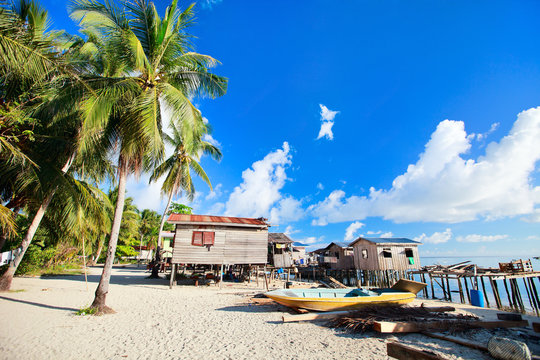 Sea Gypsy Village In Malaysia