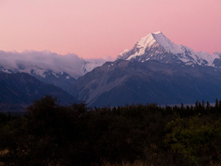 Aoraki, Mt Cook highest peak of Southern Alps, NZ