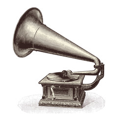 Naklejka premium vintage phonograph