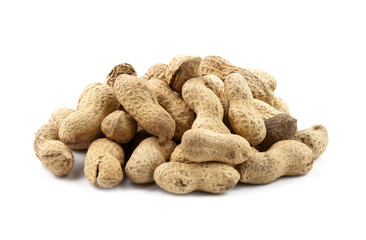 pile of peanuts isolated