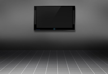 3d TV in the room - obrazy, fototapety, plakaty