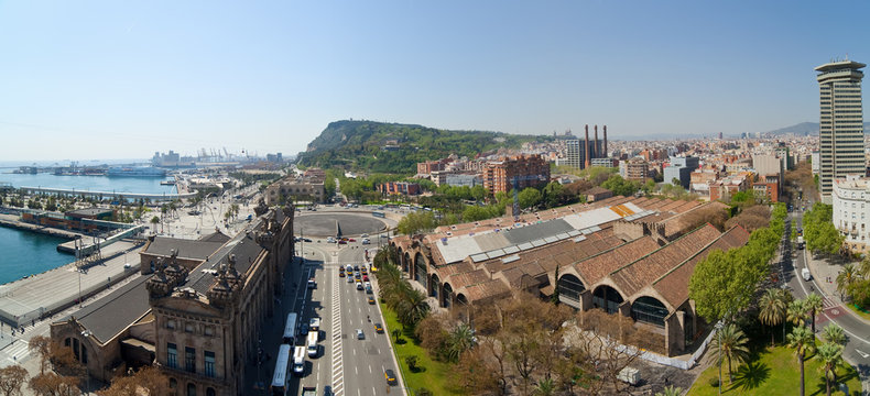 Panorama view of Barcelona