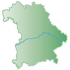 Bayern Bundesland Schematische Karte mit QXP9 Datei